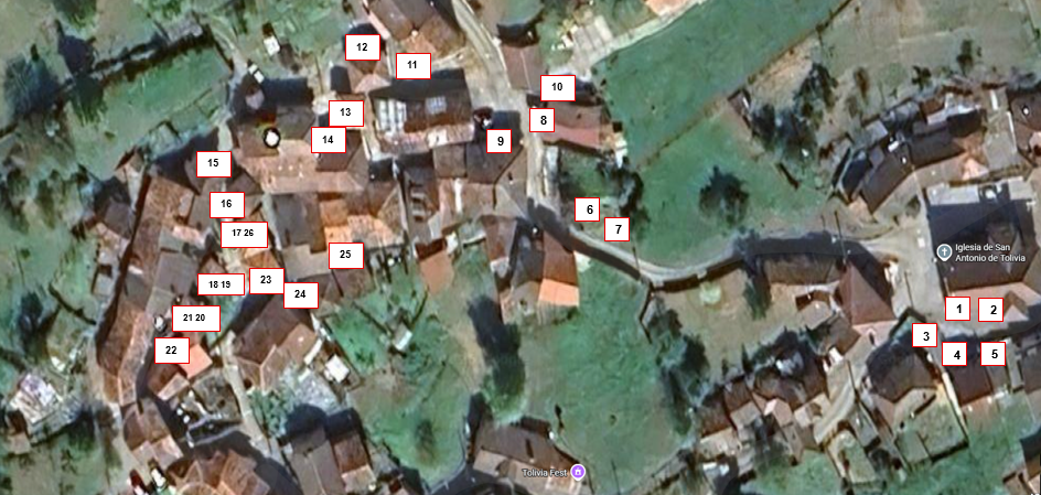 Plano de Tolivia con la ubicación de los 26 cerveceros